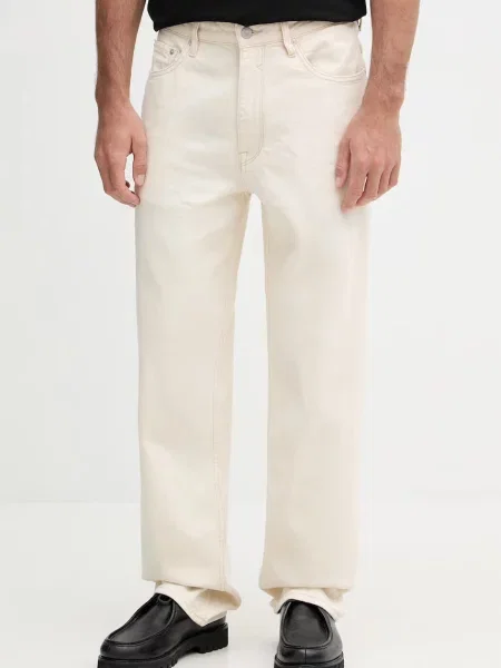 Guess jeansy relaxed fit OWEN beżowe
