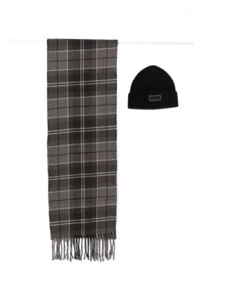 Fular Barbour International în carouri gri