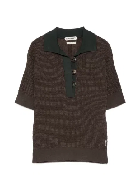 Scurt tricou polo Jw Anderson tricotate verde
