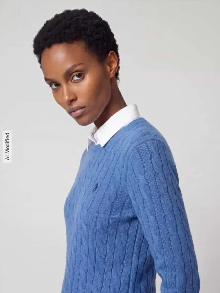 Sweter w kroju regular fit z mieszanki wełny i kaszmiru JULIANNA' Polo Ralph Lauren niebieski