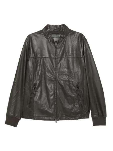 Bőrdzseki Emporio Armani fekete