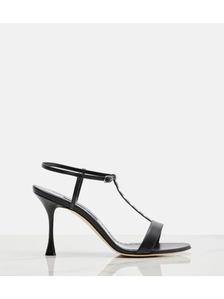 Sandale Manolo Blahnik din piele negru