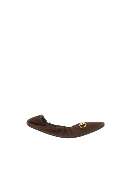 Balerinki Gucci skórzane brązowe