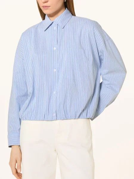 Bluzka koszulowa o kroju regular fit z kołnierzykiem Opus biała