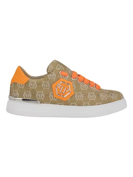Sneakersy Philipp Plein skórzane zielone