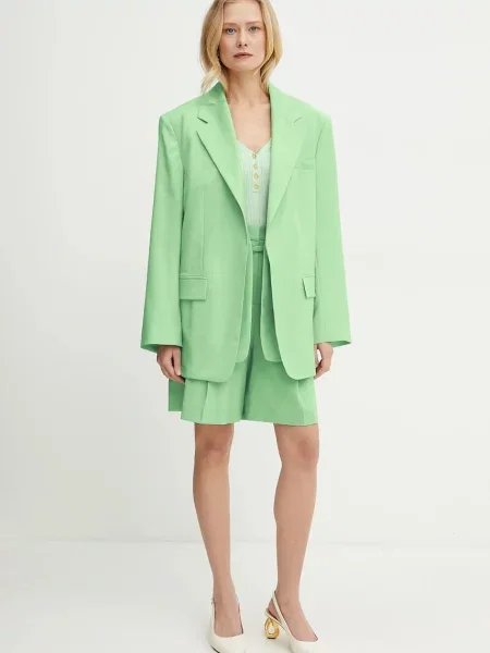 Светр з домішкою шовку Elisabetta Franchi бірюзовий