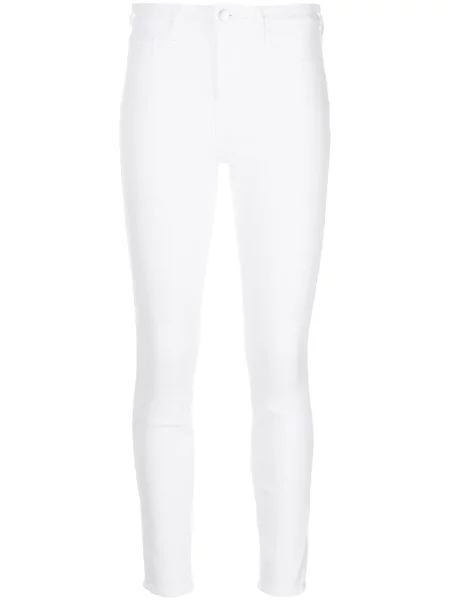 Skinny jeansy skinny L'agence białe