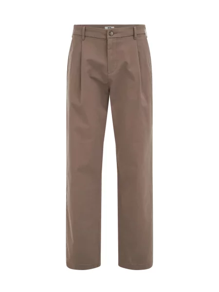 WE Fashion Élére vasalt nadrágok khaki