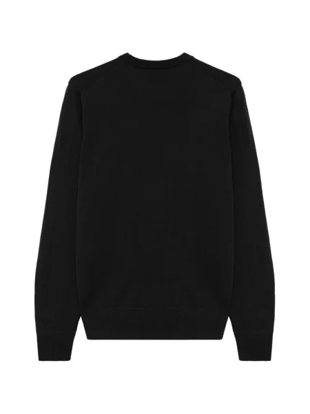 Pulover Alpha Studio de lână cu decolteu rotund negru