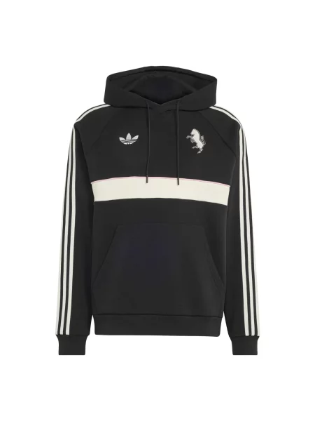 ADIDAS PERFORMANCE Hanorac sport JUVE roz / negru alb