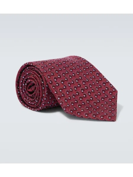 Hedvábná kravata Charvet červená