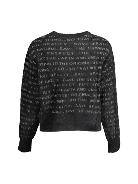 Sweter Desigual z długim rękawem czarny