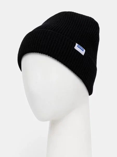 Шерстяная шапка Hugo Blue черная