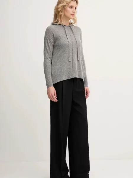 Marella sweter z domieszką wełny Emme by Marella lekki szary