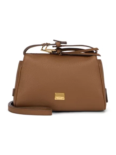 Torebka Dolce And Gabbana skórzana brązowa