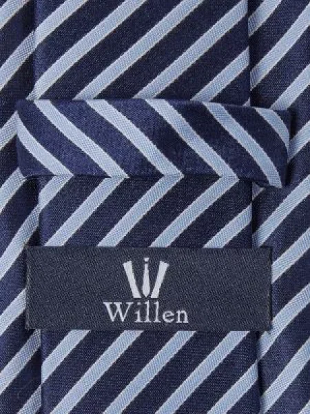 Krawat z jedwabiu 7 cm Willen granatowy