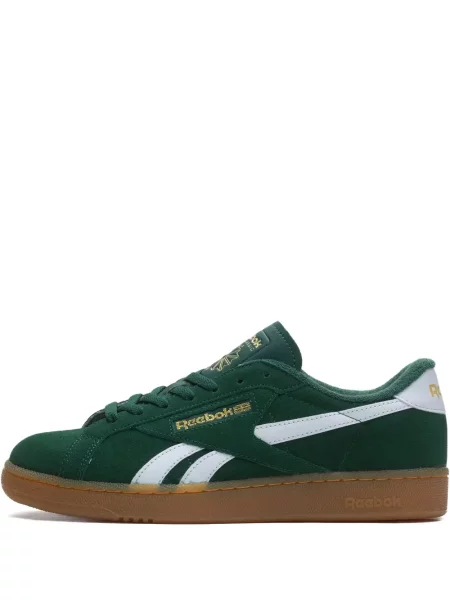 Sneakerși Reebok din piele de căprioară verde