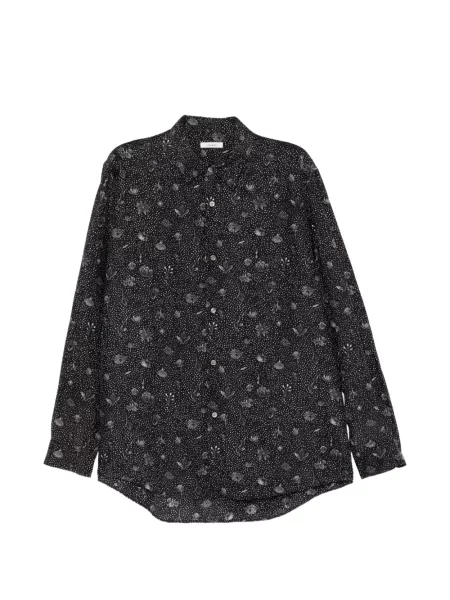 Cămașă Calmlence cu model floral cu imagine negru