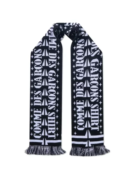 Κασκόλ Comme Des Garçons με κρόσσια μαύρο