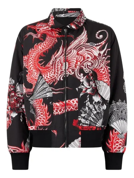 Geacă bomber Roberto Cavalli cu imagine negru