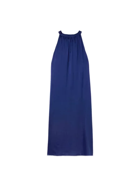 Sukienka maxi Oltre w kształcie litery A niebieska