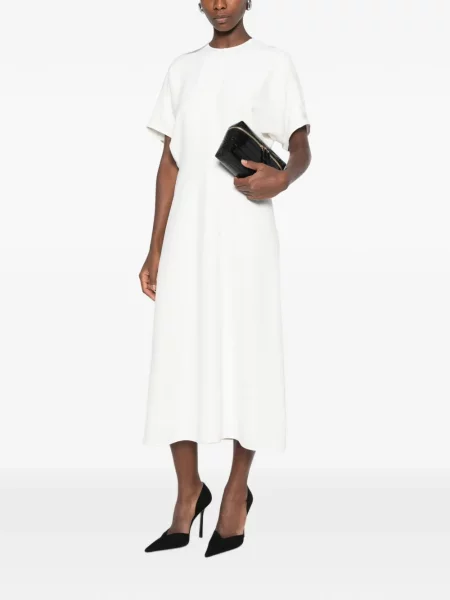 Scurt rochie midi Victoria Beckham alb