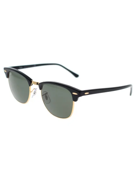 Napszemüveg Ray-Ban Clubmaster Classic black/gold/green Méret: 55 fekete