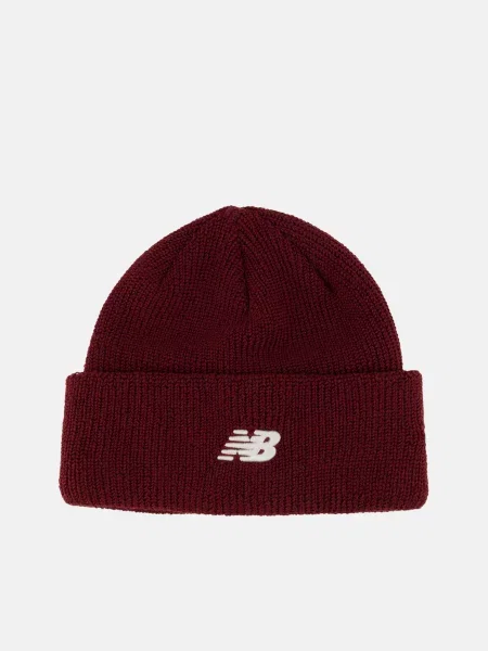Трикотажная шапка New Balance бордовая