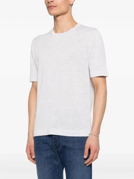 Tricou Gran Sasso cu decolteu rotund gri
