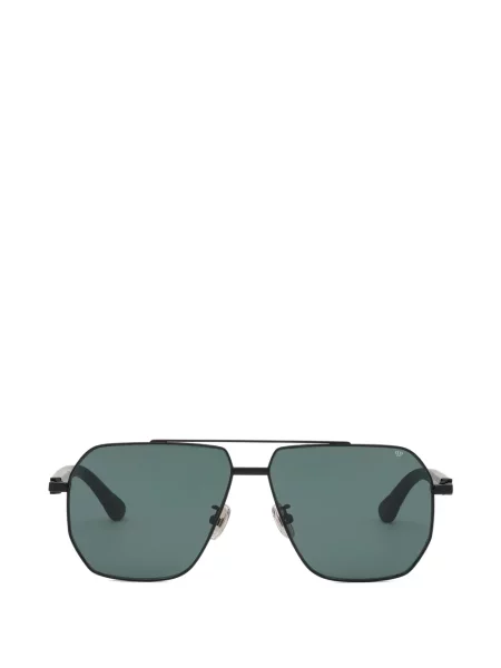 Ochelari de soare Philipp Plein Eyewear cu imprimeu geometric negru