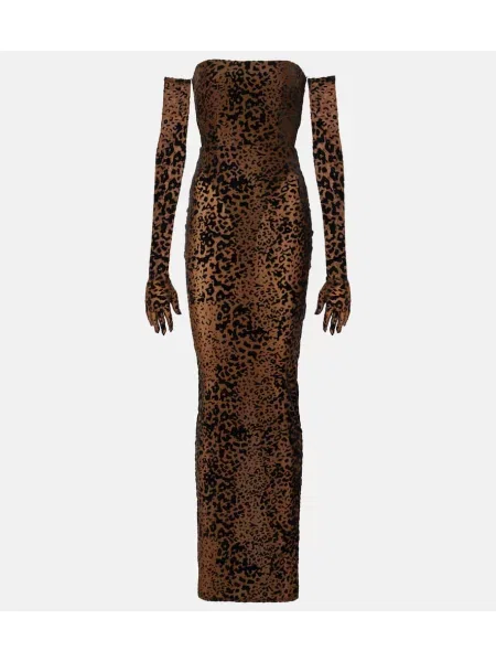 Rochie Alex Perry cu imagine cu model leopard maro