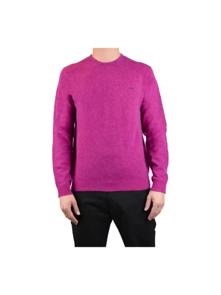 Sweter Sun68 wełniany różowy