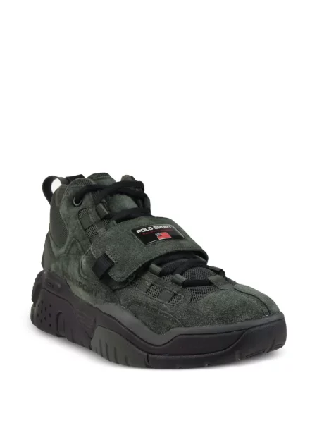 Haftowane sneakersy Polo Ralph Lauren zamszowe wsuwane żółte
