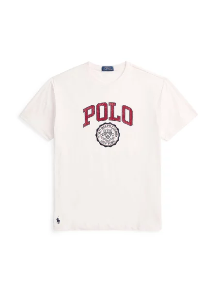 Polo Ralph Lauren Tricou albastru marin / roșu cireș alb