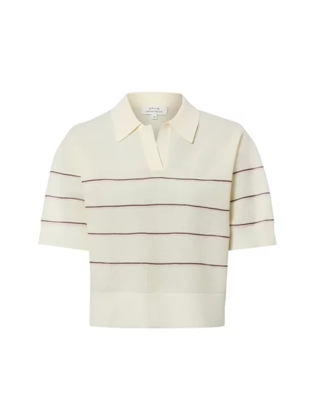 Koszulka z dzianiny z mieszanki z kołnierzykiem polo model Pringi' Opus białe