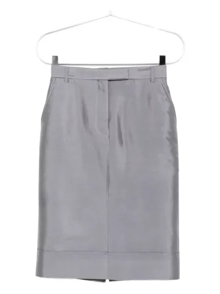 Fustă midi Thom Browne până la genunchi gri