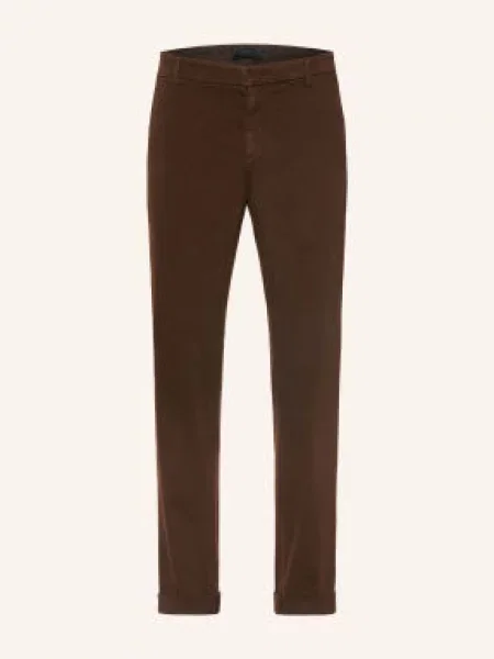 Dondup Chino Kalhoty Gaubert Regular Fit tmavě hnědá