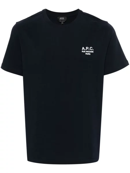 Tricou A.p.c. cu broderie albastru