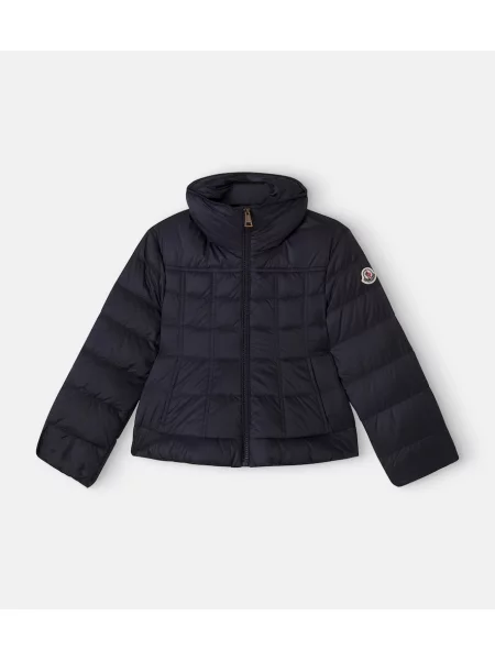 Pūkinė striukė Moncler Enfant mėlyna