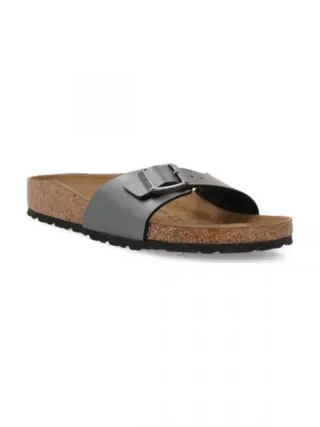 Birkenstock Papucs Madrid BF bőr hozzáadásával fekete