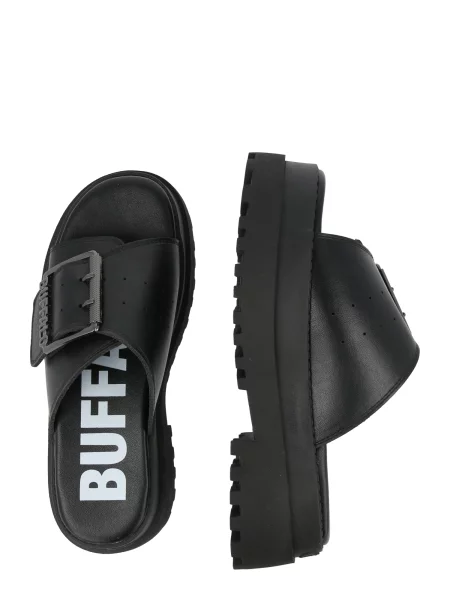 Buffalo natikači s platformo Pluto Slide Buckle črna