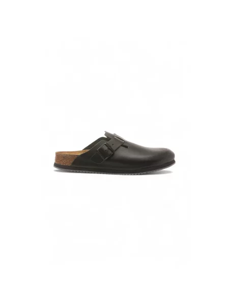 Klapki Birkenstock skórzane czarne