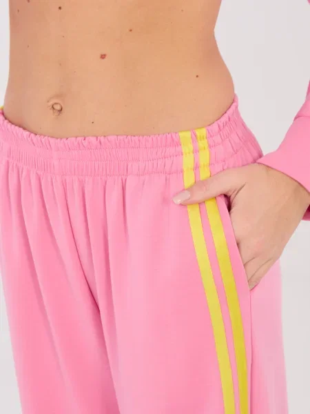 Komplet dresowy Rue Paris w paski żółty