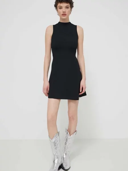 Desigual sukienka TURNER mini rozkloszowana czarny
