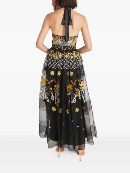 Φόρεμα Temperley London με κέντημα από τούλι μαύρο