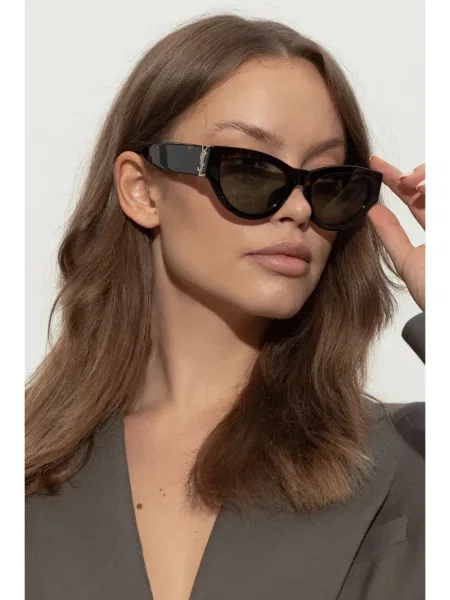 Saulės akiniai Saint Laurent Eyewear ruda