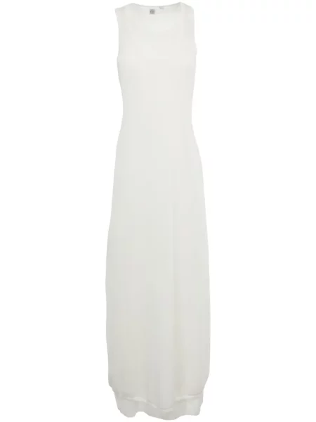 Rochie maxi Toteme tricotate de costum alb