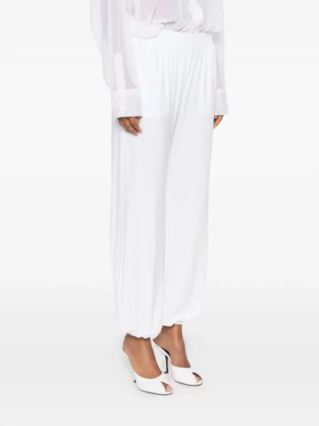 Pantaloni Norma Kamali alb