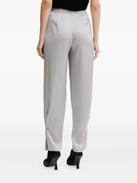 Pantaloni Twinset din satin gri