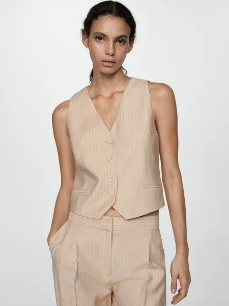 MANGO Жилет класичний рожевий